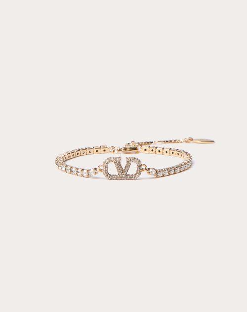 VLOGO SIGNATURE METAL AND SWAROVSKI® CRYSTAL BRACELET Product Image