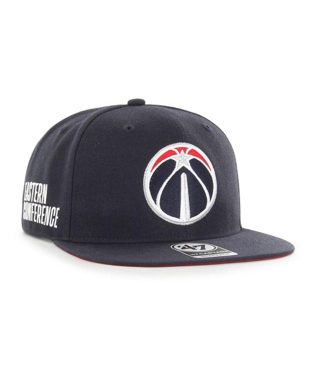 Mens 47 Navy Washington Wizards Sure Shot Captain Snapback Hat, Wiz Blue Product Image