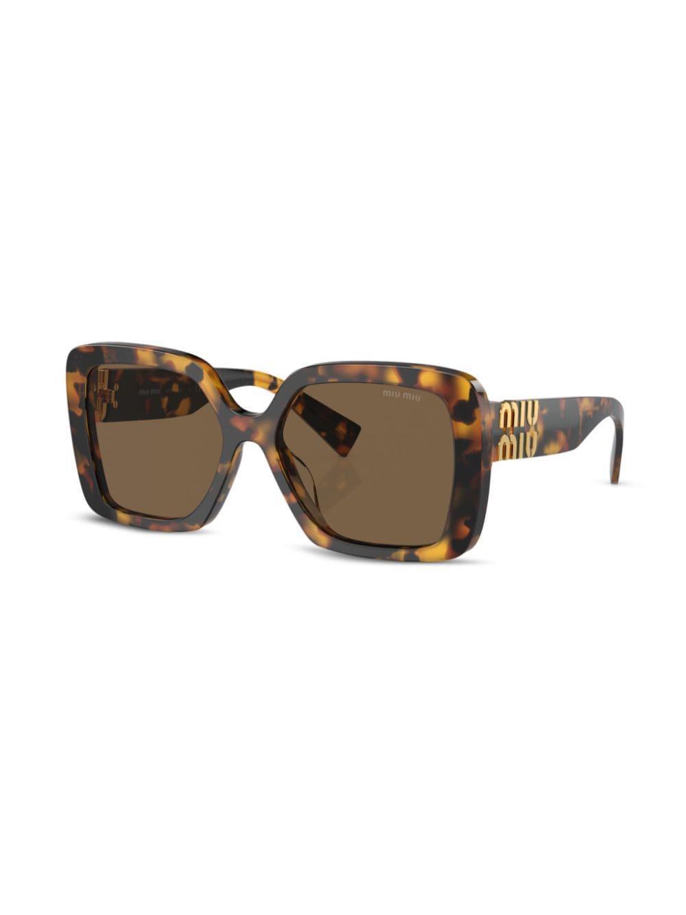 MIU MIU Womens Mu 10ys Miu Glimpse Butterfly-frame Acetate Sunglasses Brown In Dark Brown Product Image