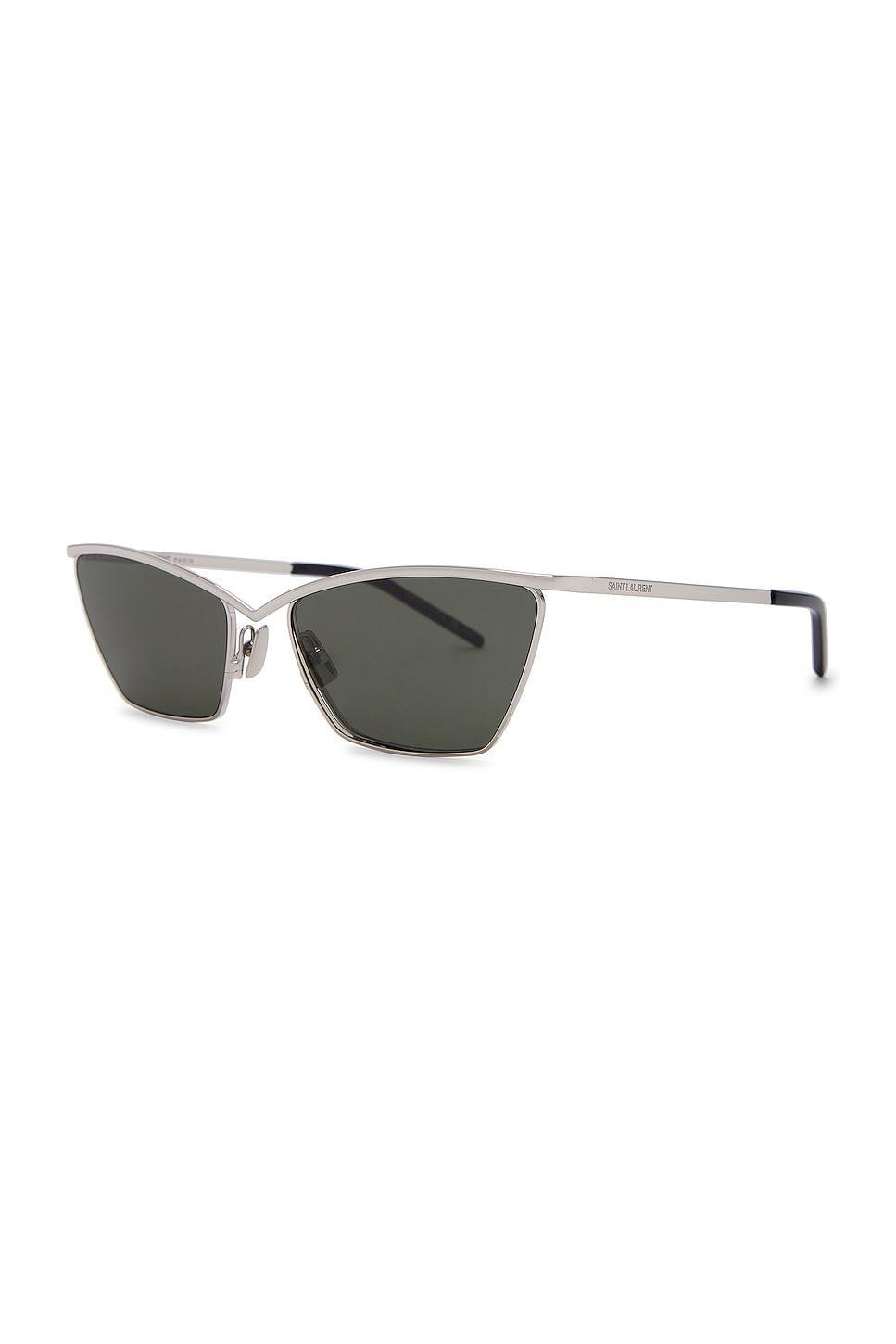 Saint Laurent Cat Eye Sunglasses in Grey Product Image