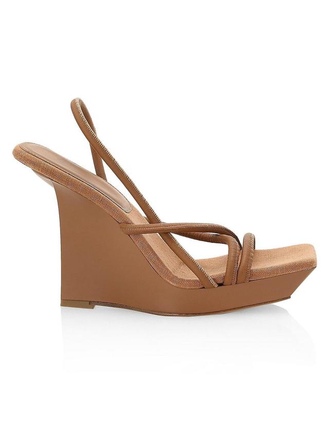 Womens Gia Borghini x RHW Rosie 39 Strappy Leather Wedge Sandals Product Image