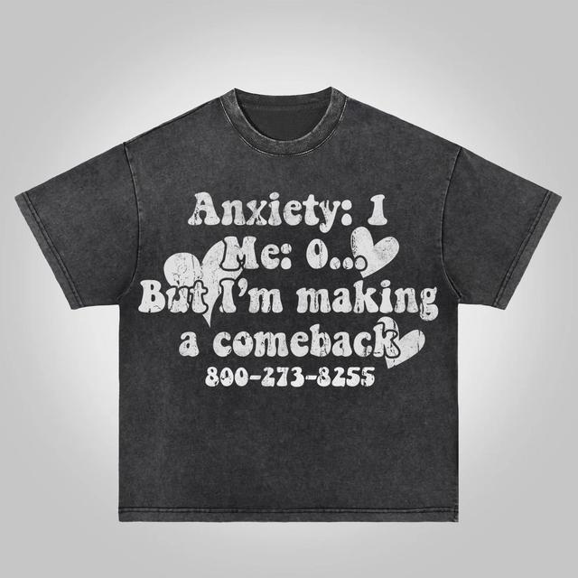 Sopula Mental Health I'm Making A Comeback Acid Washed T-Shirt Product Image