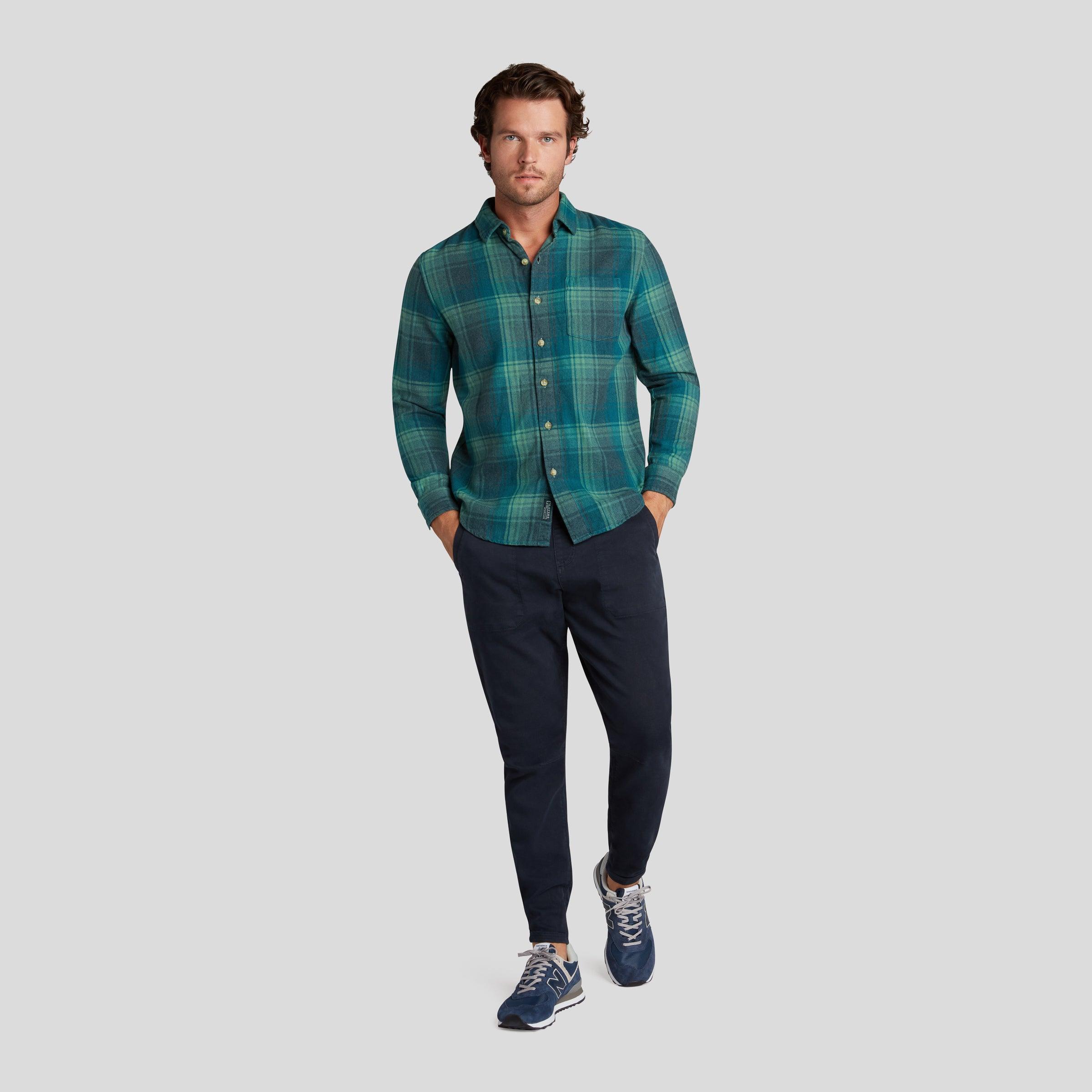 Palisades 3 Ply Jaspe Flannel - Verdant Green Plaid Product Image