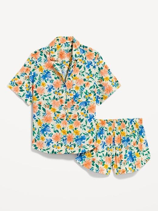 Poplin Pajama Short Set Product Image