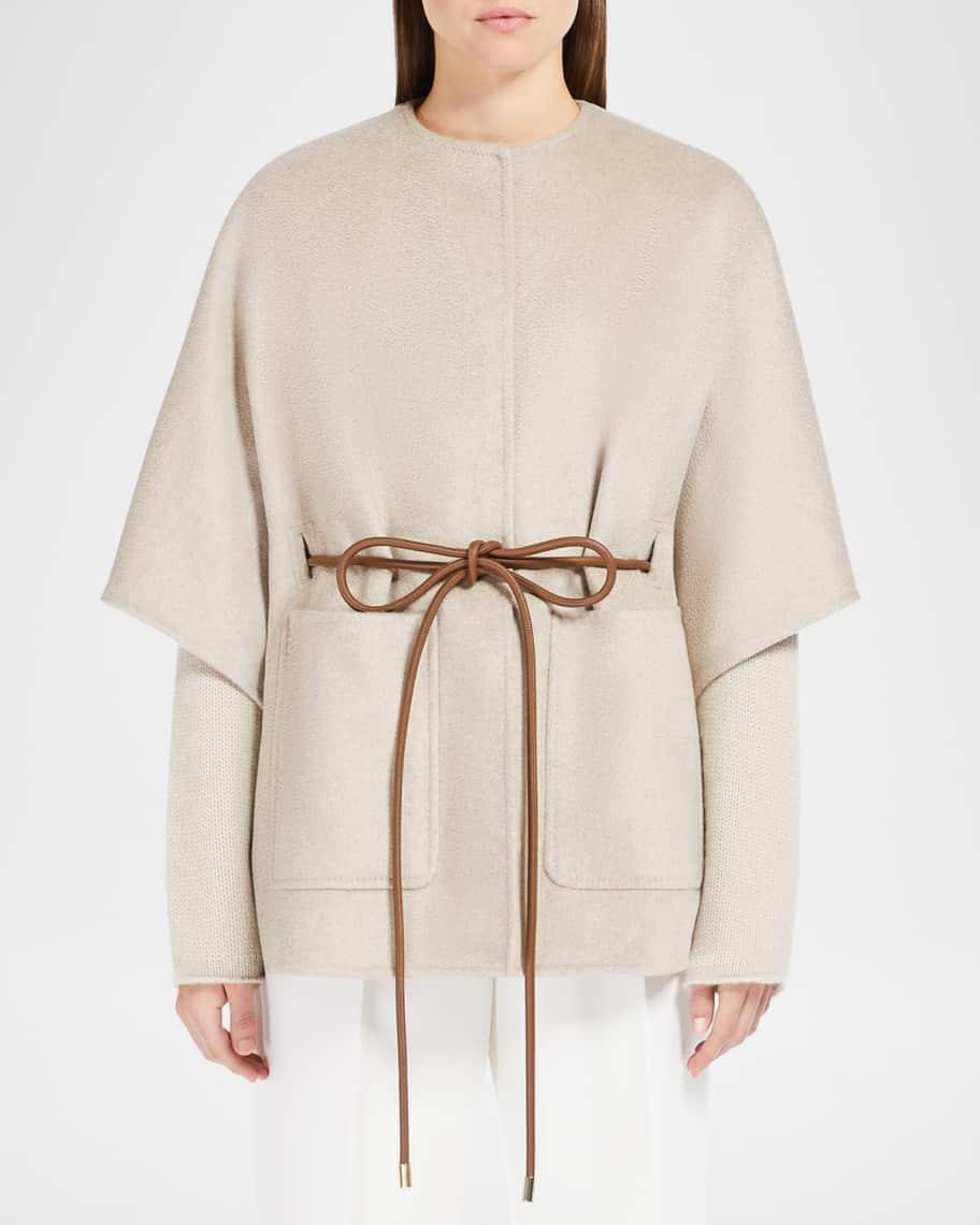 Zebio Cashmere Belted Poncho Product Image