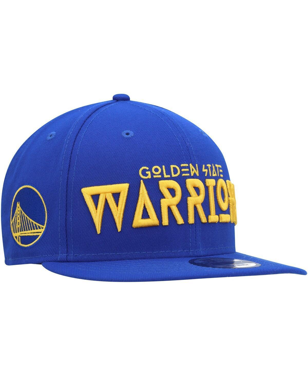 Mens New Era Royal Golden State Warriors Rocker 9FIFTY Snapback Hat Product Image