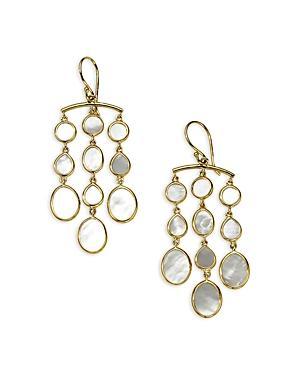 Womens Polished Rock Candy 18K Yellow Gold & Mother-Of-Pearl Small Chandelier Earrings Product Image