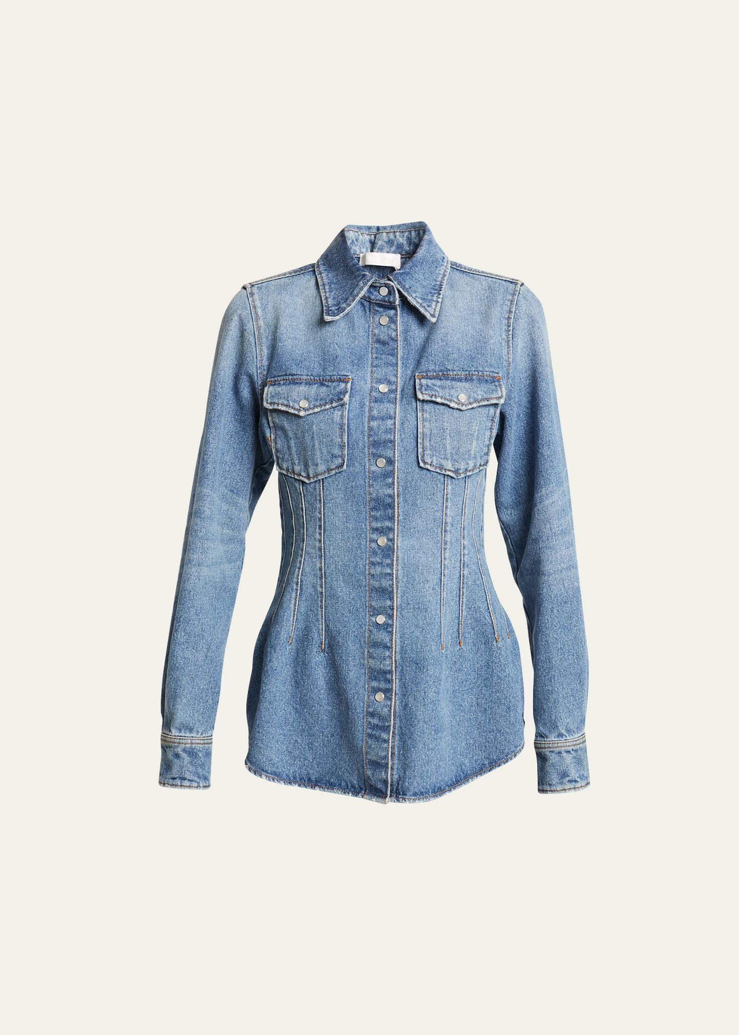 Fitted Denim Top product image