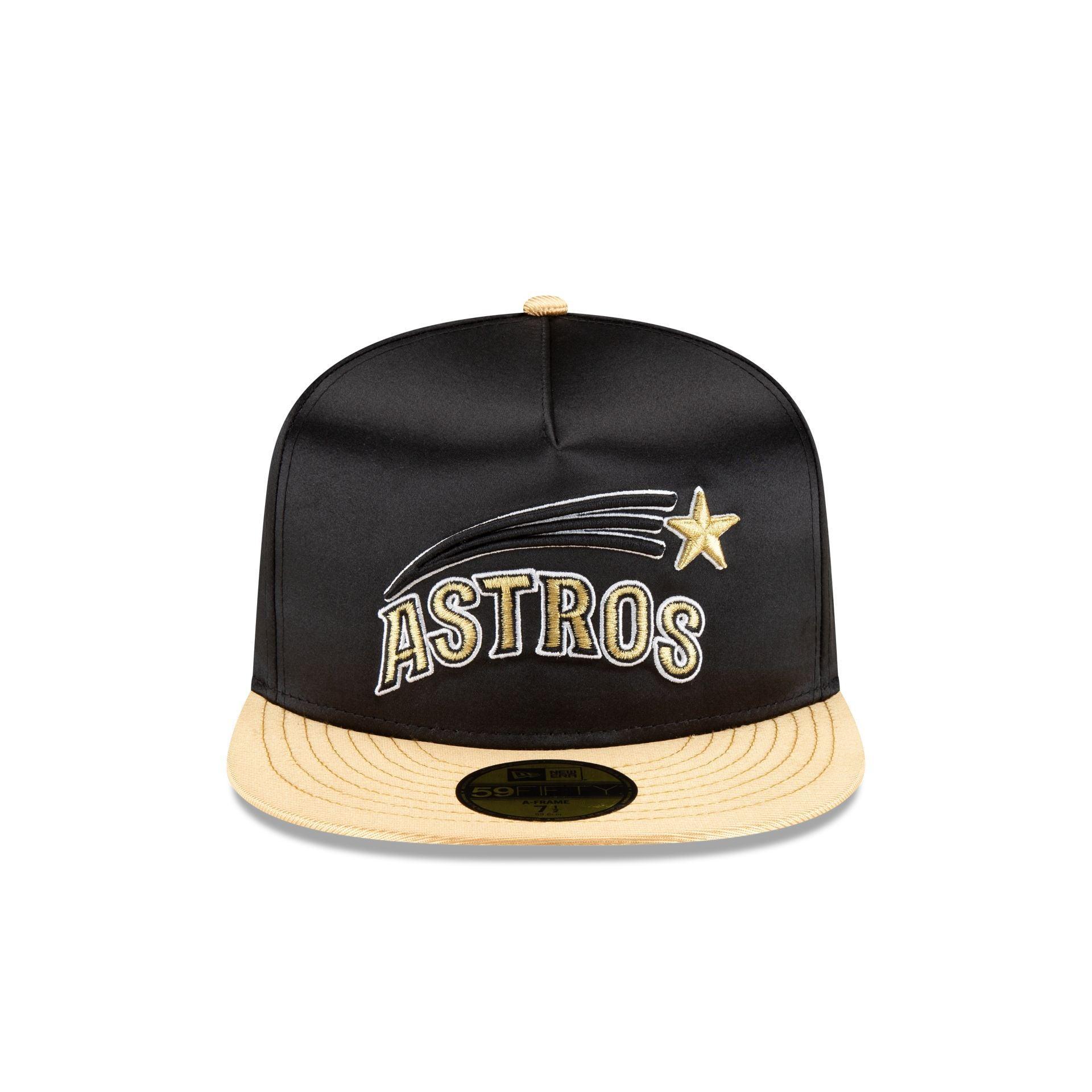 Houston Astros Metallic Gold 59FIFTY A-Frame Fitted Hat Male Product Image