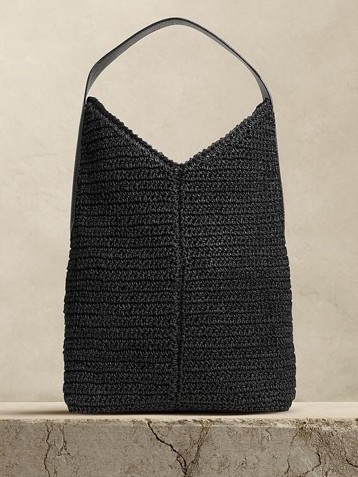 Slouchy Vida Straw Bag Product Image