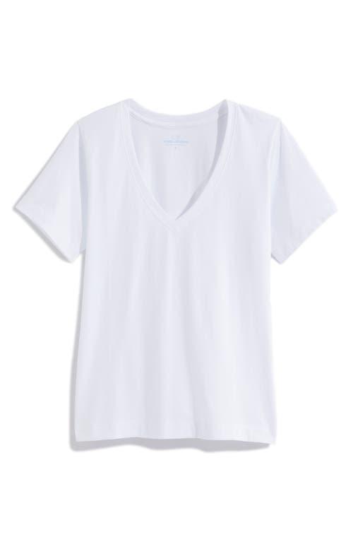 Vineyard Vines V-Neck Tee (White Women's Clothing Product Image