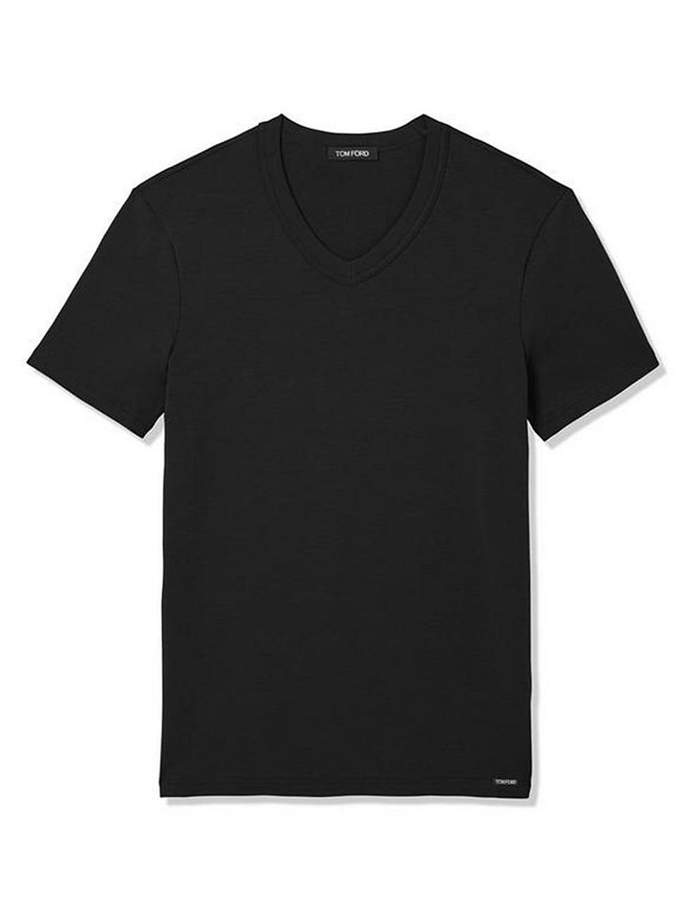 Mens Stretch-Cotton V-Neck T-Shirt Product Image