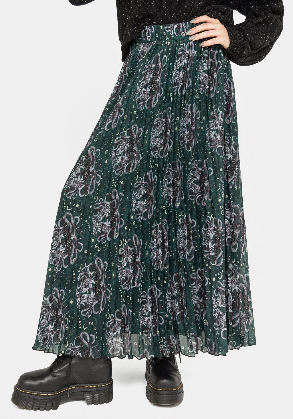 Cailleach Pleated Maxi Skirt Product Image