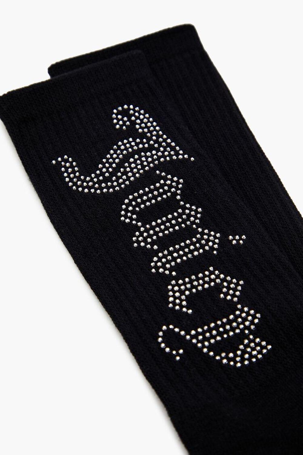 Juicy Couture Rhinestone Crew Socks | Forever 21 Product Image