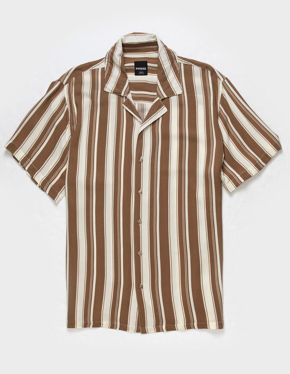 RSQ Mens Stripe Camp Shirt Product Image