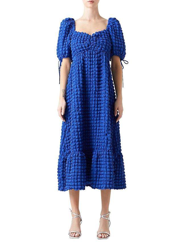 Womens Textured Midi Dress Product Image