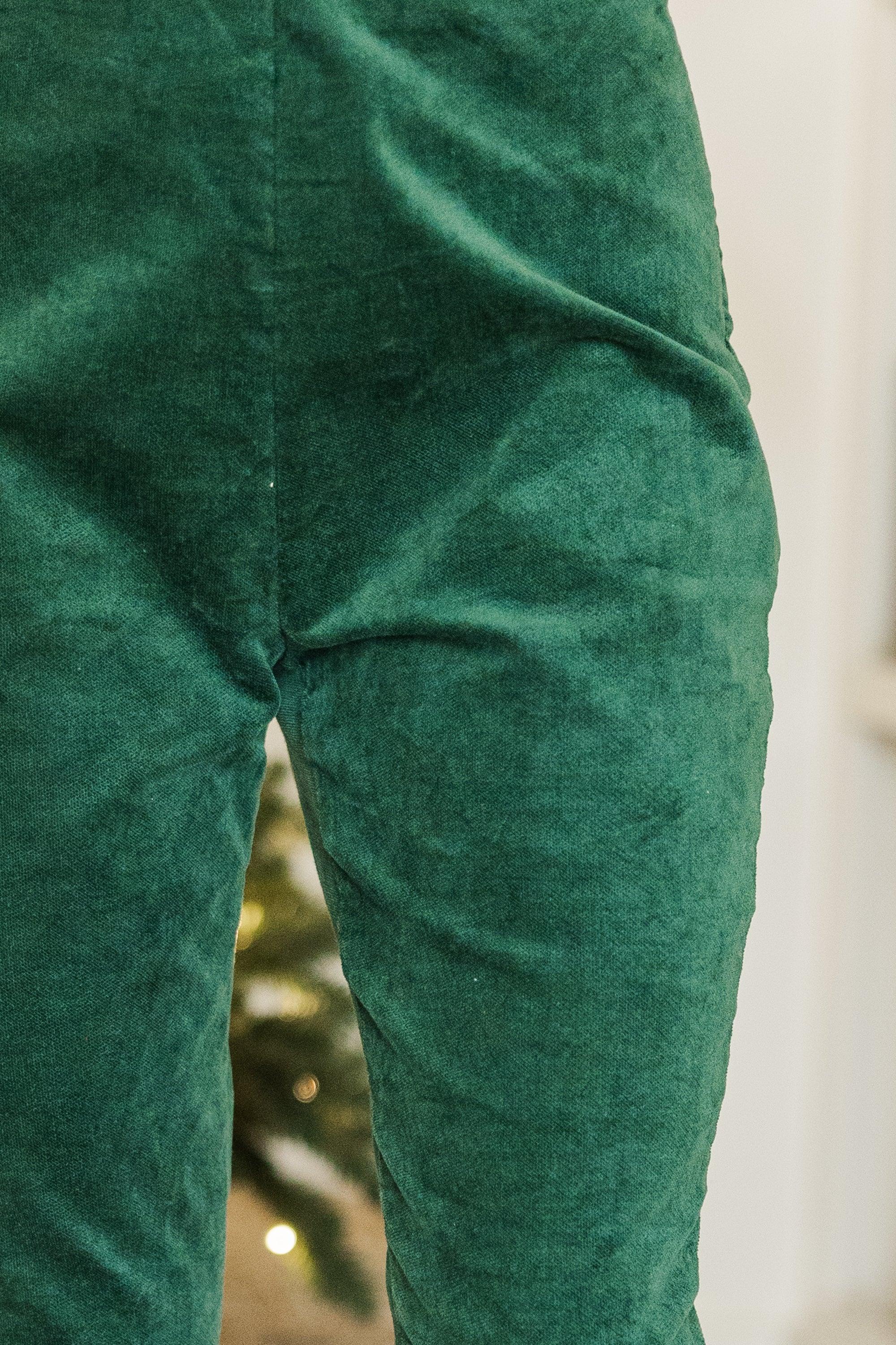 On Your Way Emerald Corduroy Pants Female Product Image