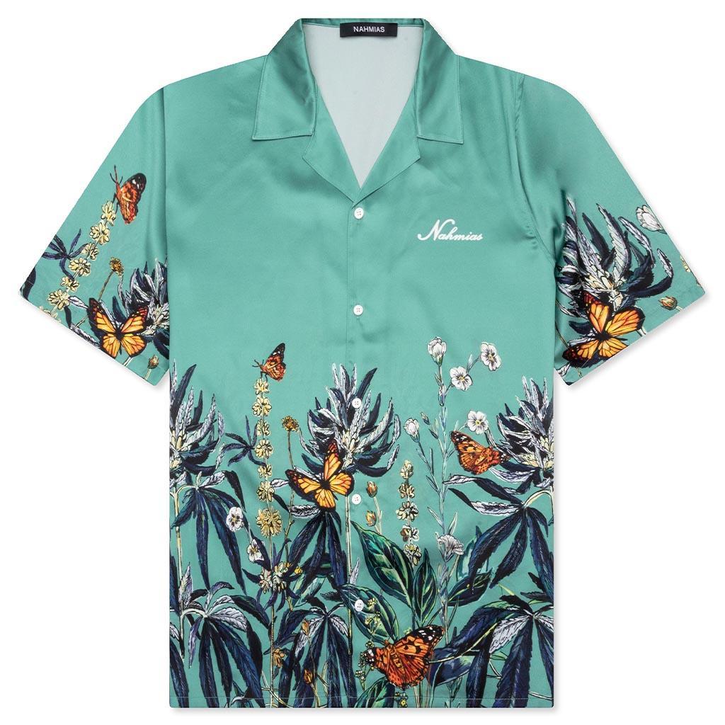 Botanical Silk S/S Shirt - Ocean Botanical Male Product Image