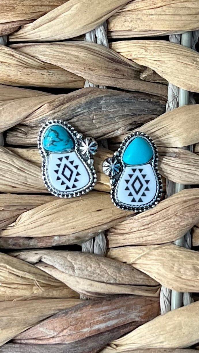 By My Side Turquoise Earrings Product Image