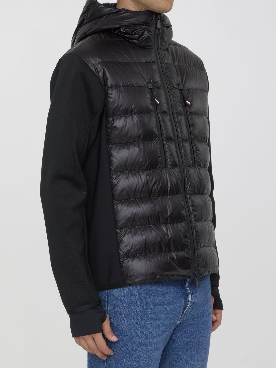 MONCLER Padded Hooded Cardigan In Black Product Image