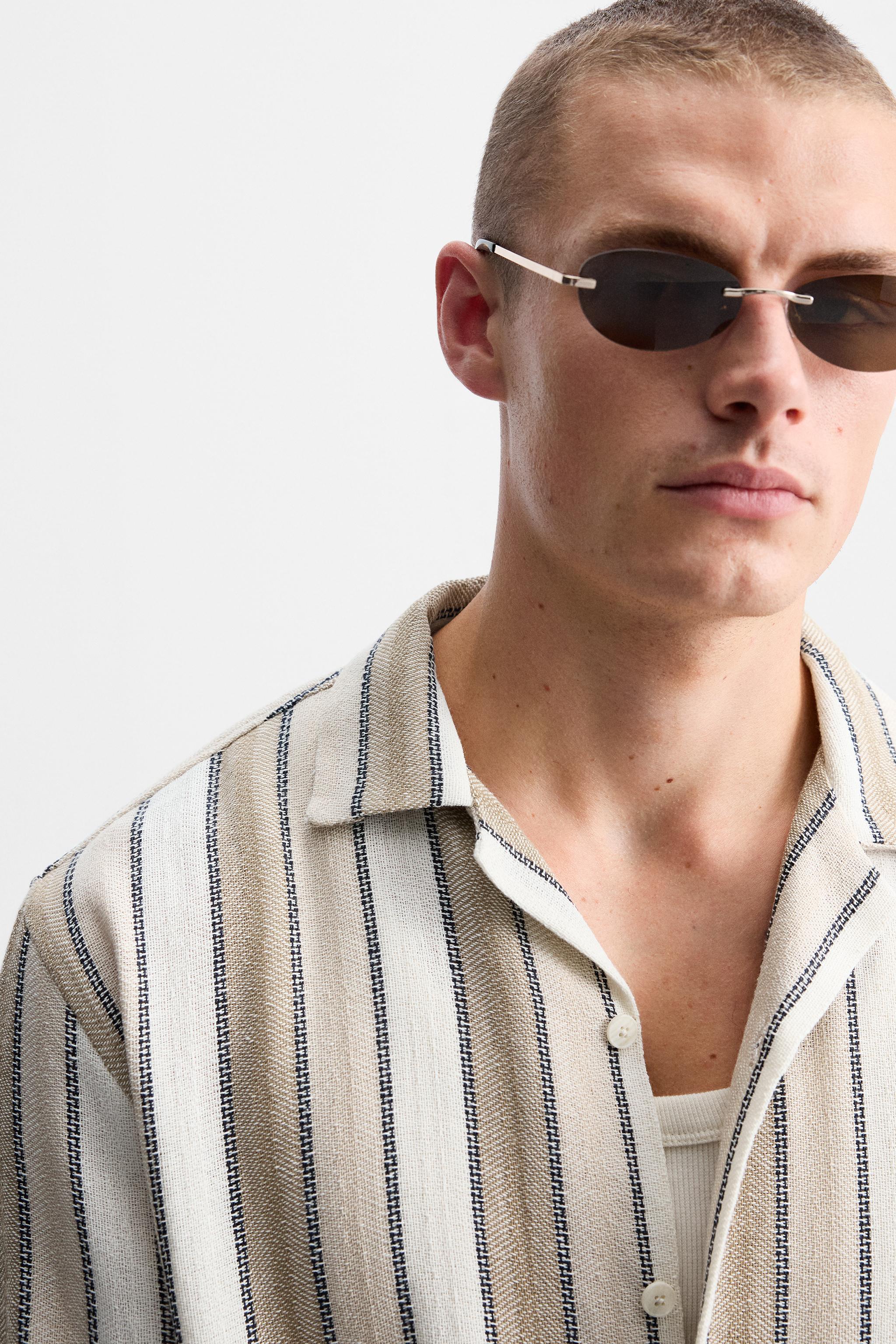 TEXTURED STRIPED SHIRT Product Image