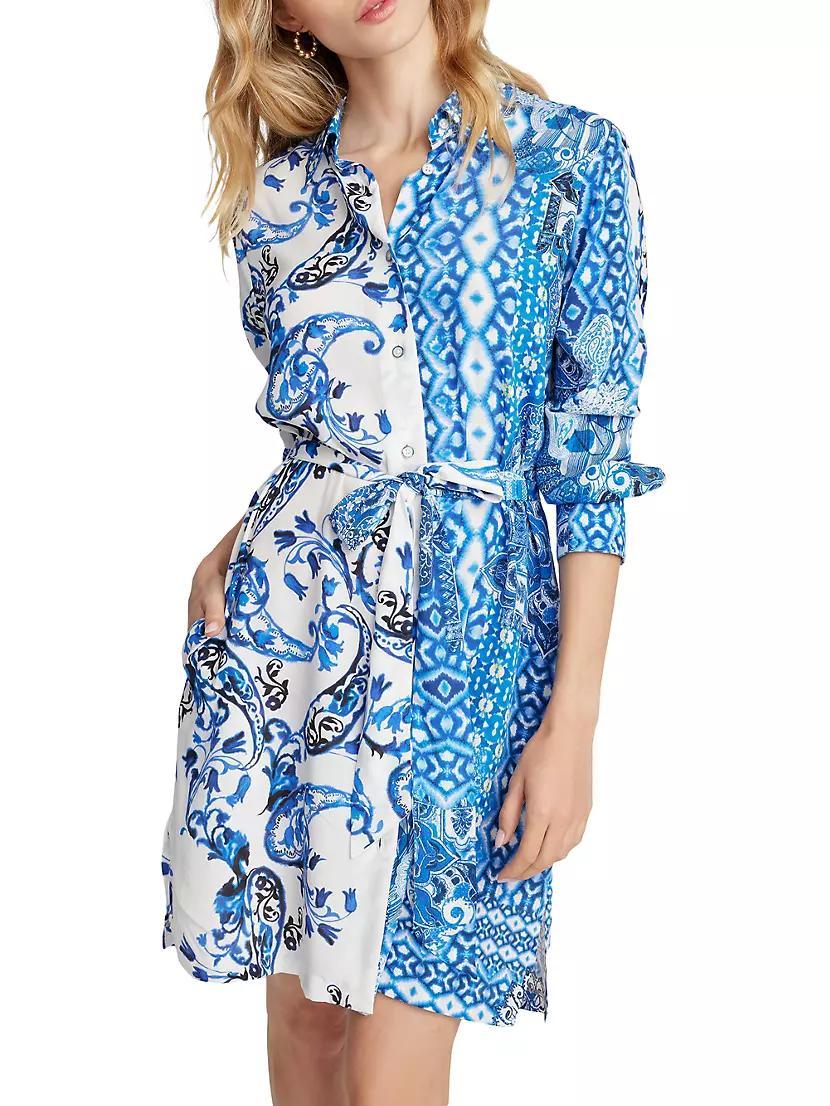 Charlotte Paisley & Geometric Print Shirtdress Product Image