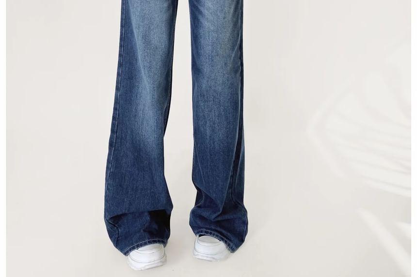 High Rise Washed Wide Leg Jeans Product Image