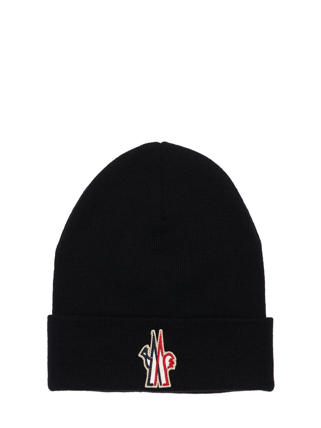 Logo Wool Knit Beanie Hat In Black Product Image