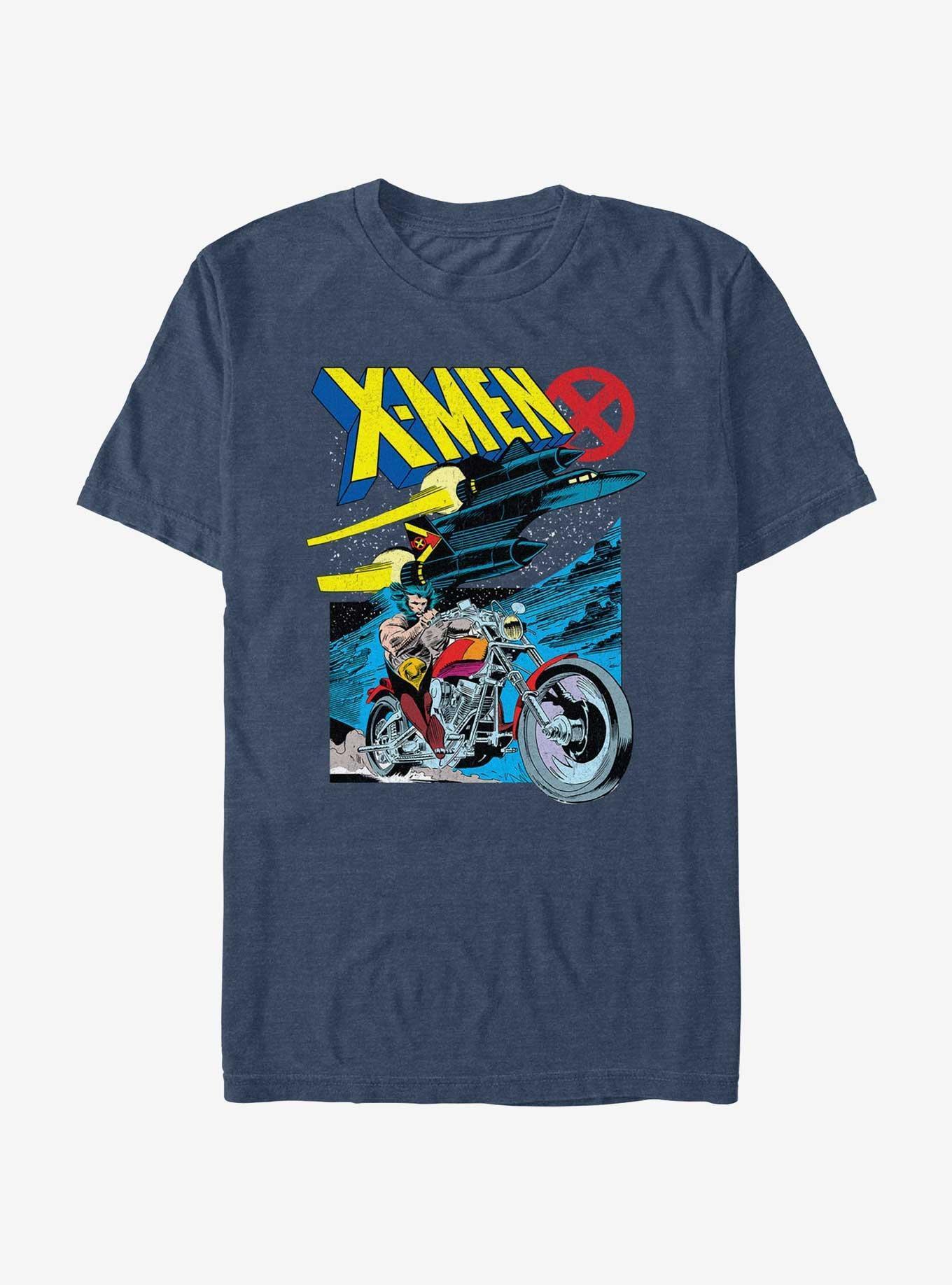 X-Men Jet Wolverine Bike T-Shirt Product Image