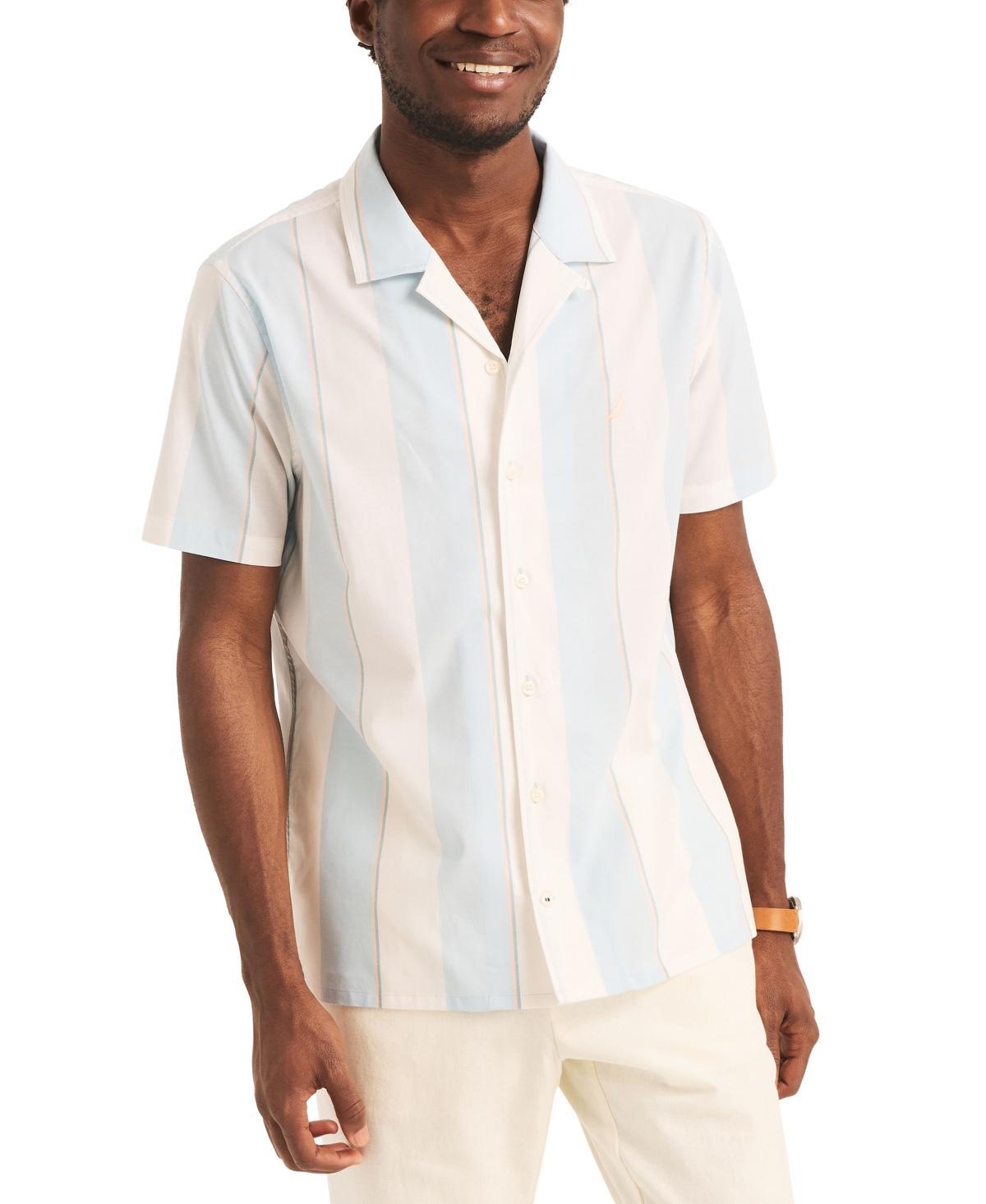 Nautica Mens Classic-Fit Stretch Stripe Camp Shirt Product Image