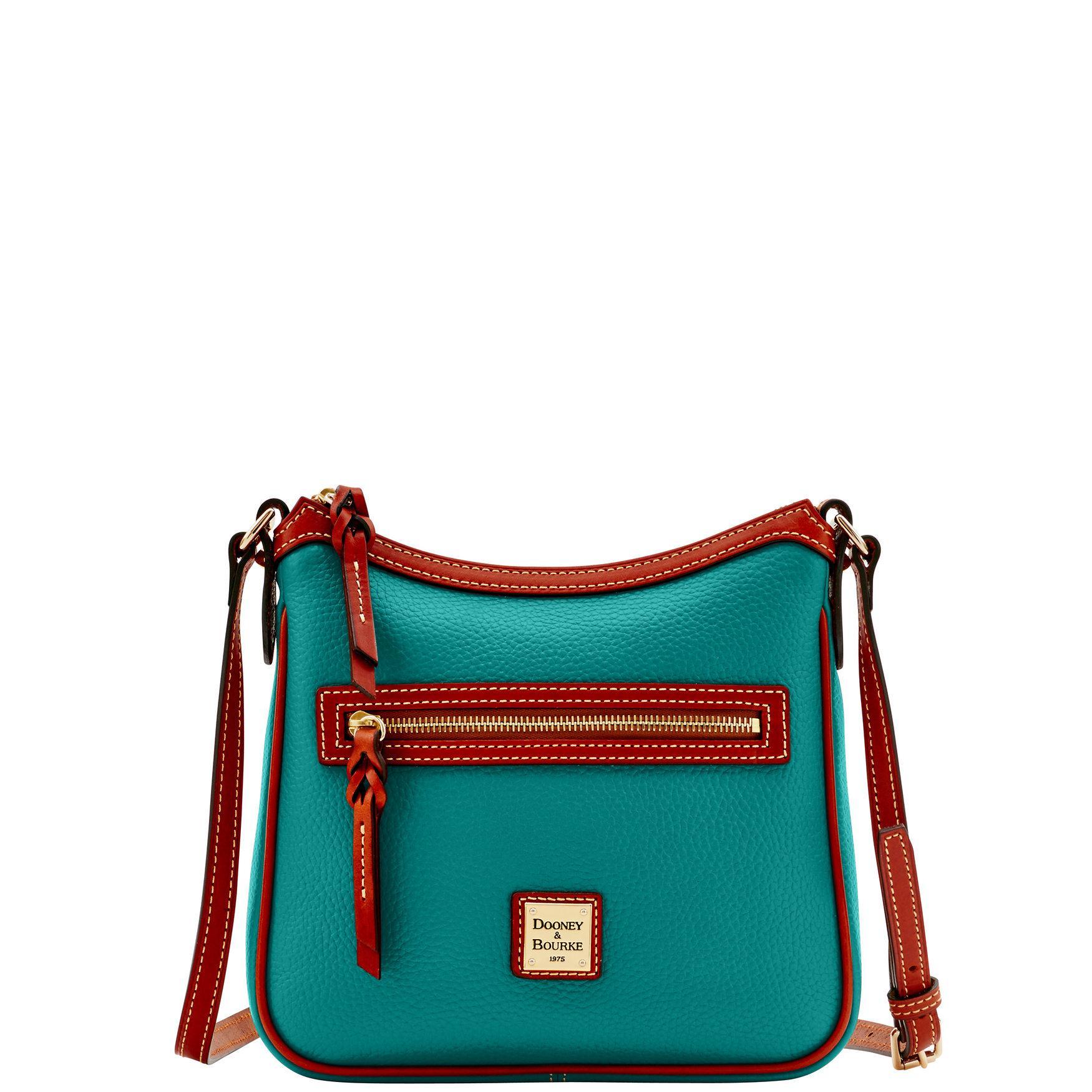 Dooney & Bourke Womens Pebble Grain Pocket Crossbody Leather Shoulder Bag in Spearmint Product Image