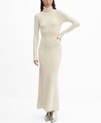 MANGO Turtleneck Long Sleeve Sweater Dress Product Image