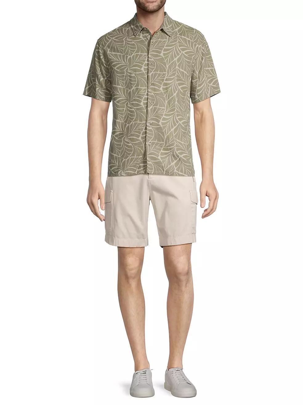 Garment-Dyed Cotton Cargo Shorts Product Image