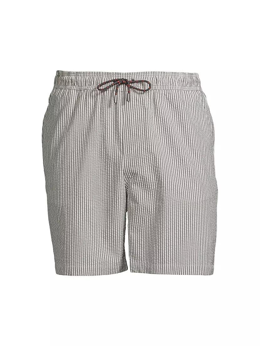 Stripe Cotton Seersucker Shorts Product Image