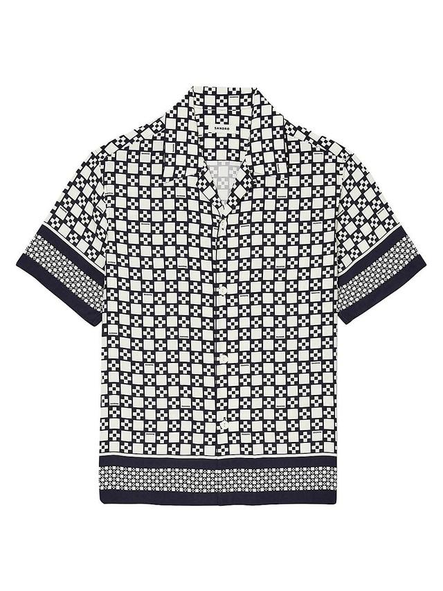 Mens Square Cross Short-Sleeved Shirt Product Image