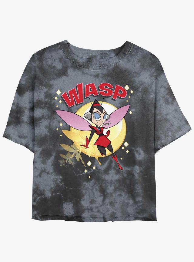 Marvel Ant-Man Retro Wasp Tie-Dye Girls Crop T-Shirt Product Image