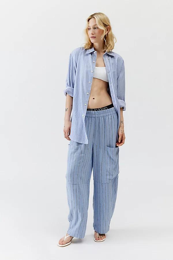 Urban Outfitters UO Mae Striped Linen Cargo Pant Womens at Urban Outfitters product image