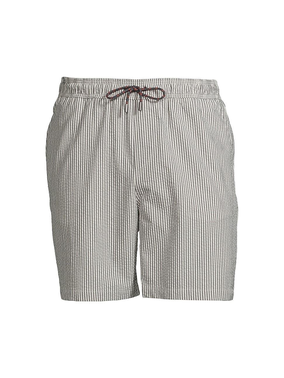 Mens Stripe Cotton Seersucker Shorts Product Image