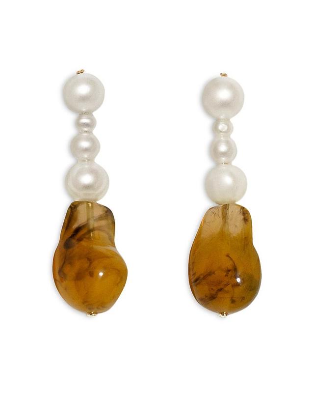 Completedworks Purple Cultured Pearl Drop Earrings Product Image