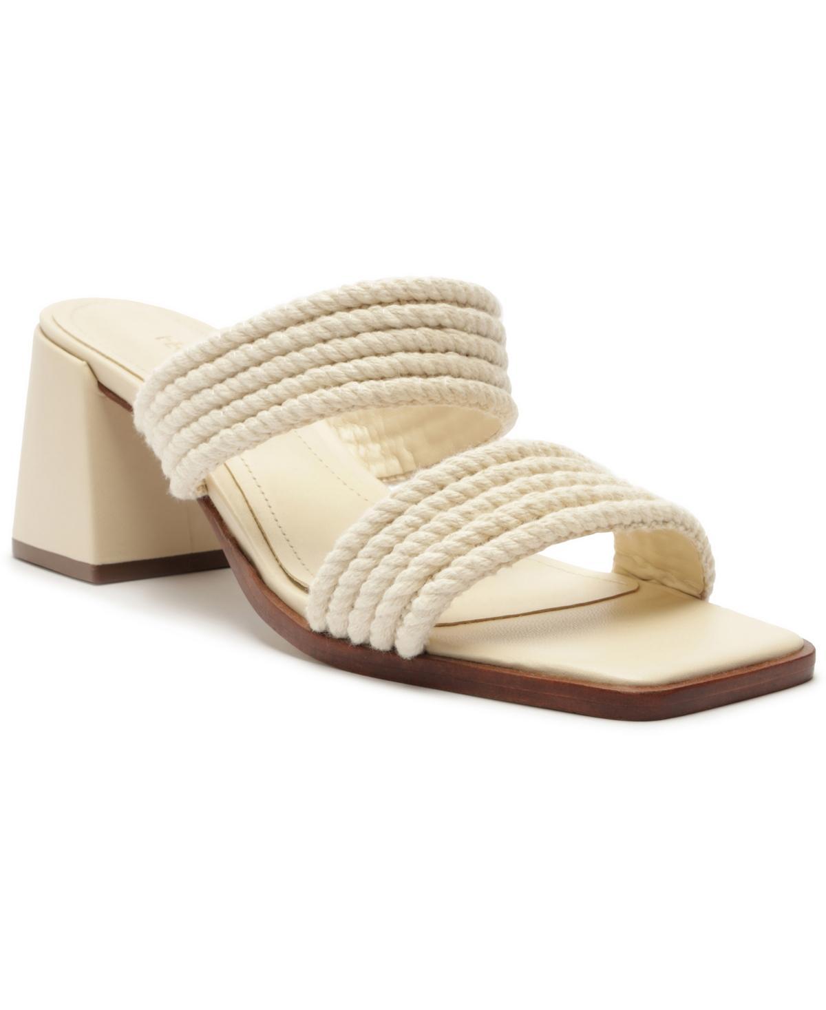 Arezzo Womens Bridget Woven Mid Block Heel Sandals product image