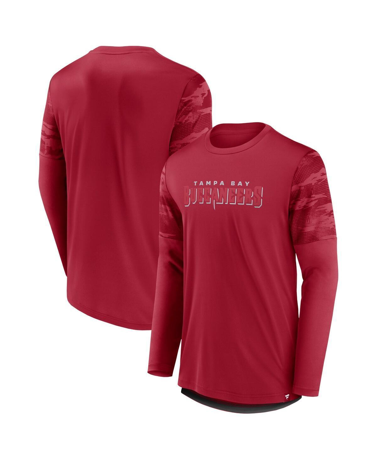 Mens Fanatics Branded /Pewter Tampa Bay Buccaneers Square Off Long Sleeve T-Shirt Product Image