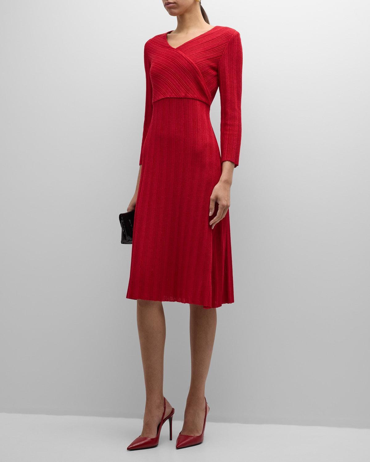 Misook Textured Knit Midi Dress Product Image