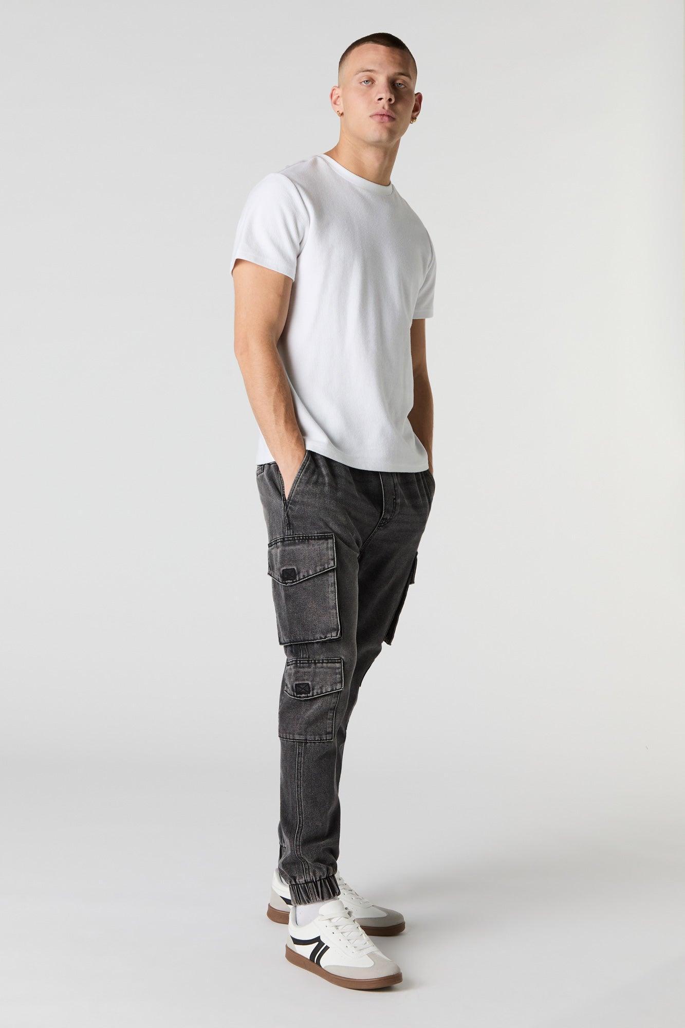 Denim Multi Pocket Cargo Jogger Male Product Image