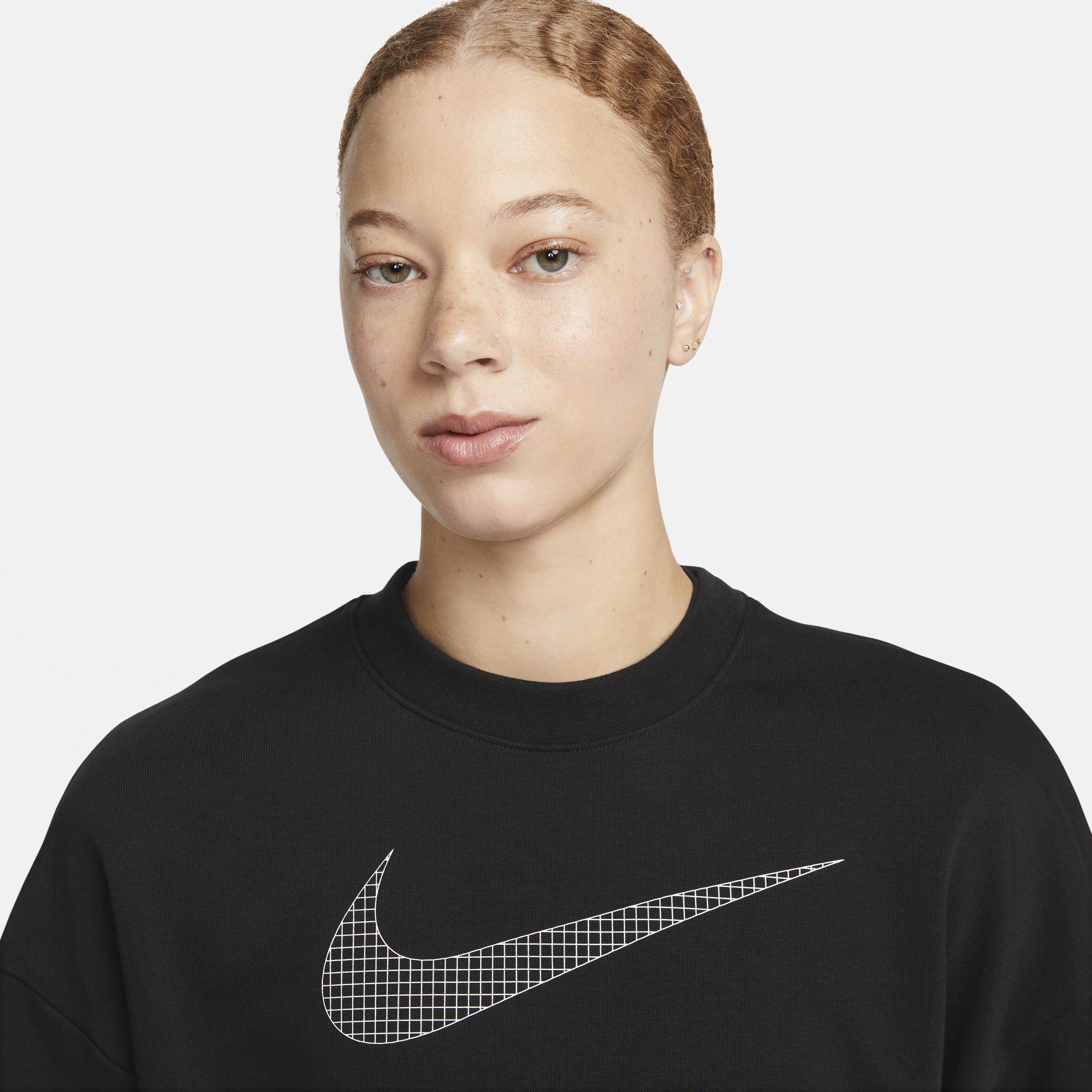 Nike Women's Dri-FIT Get Fit French Terry Graphic Crew-Neck Sweatshirt Product Image