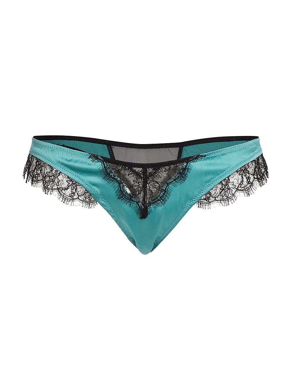 Womens Lace Inset Thong Product Image