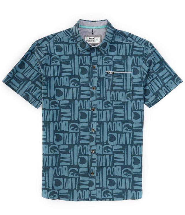 JETTY Garwood Short Sleeve Printed Woven Shirt Product Image