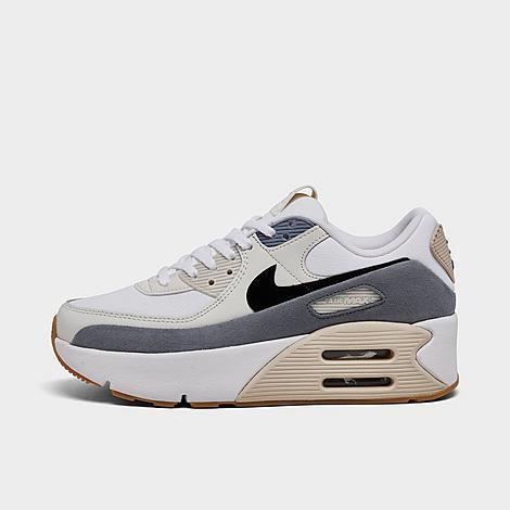 Nike Womens Nike Air Max 90 LV8 - Womens Shoes White/Black/Ashen Slate Product Image