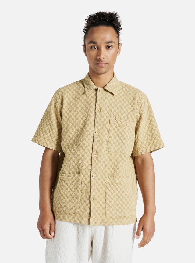 Universal Works Island Shirt in Camel Dot Waffle Product Image