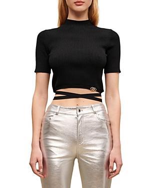 Womens Criss-Cross Cropped Top Product Image