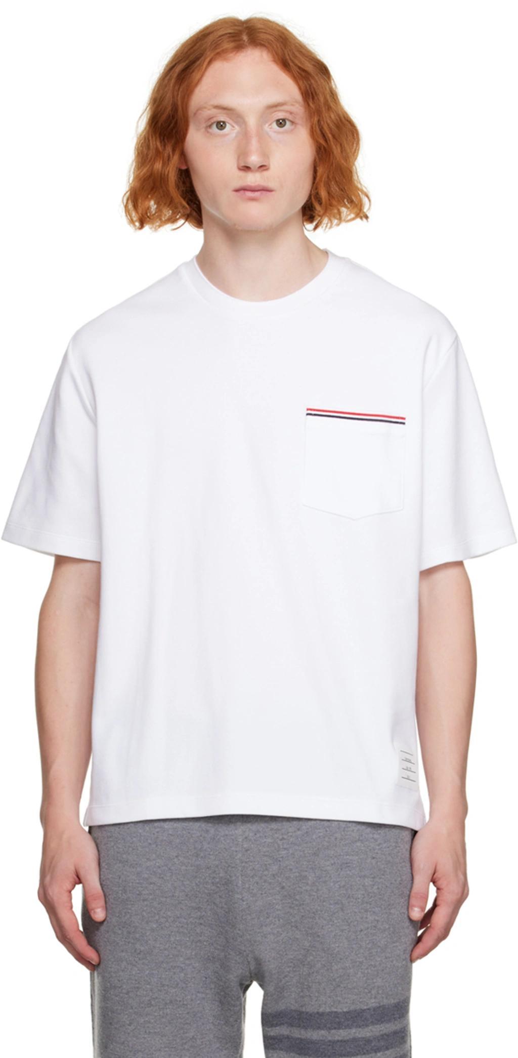 White Patch Pocket T-shirt In 100 White Product Image